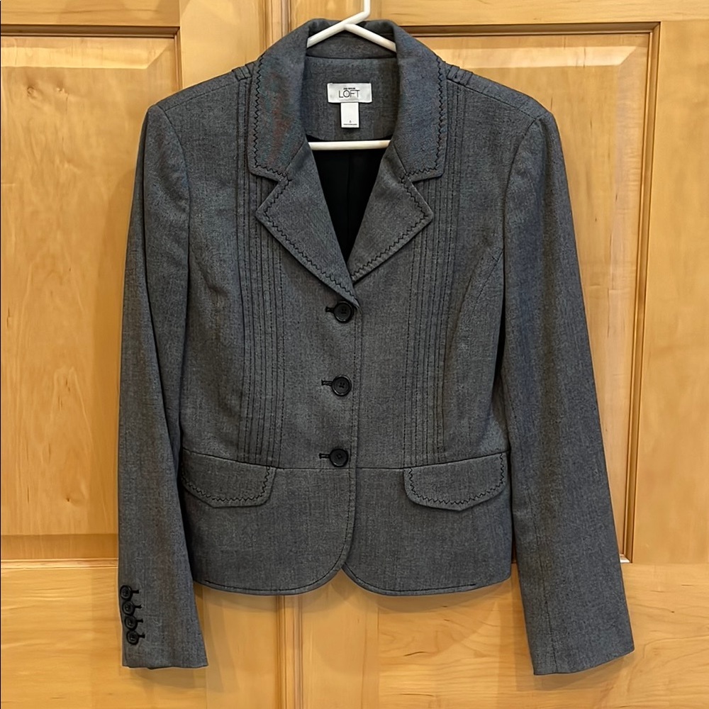 Loft Women's Gray Blazer Jacket